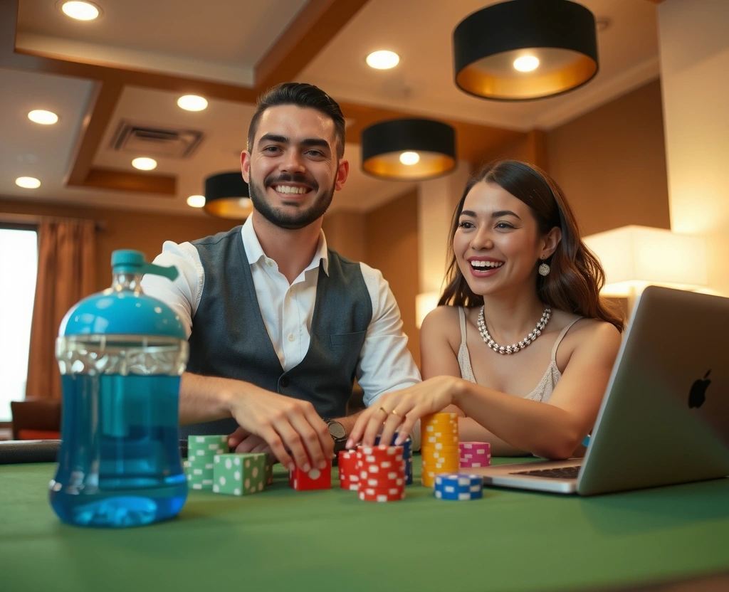 Jugador en línea disfrutando de una experiencia de casino segura y responsable